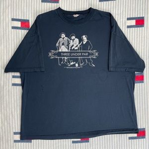 Vintage Distressed The Three Stooges Golf Three Under Par short sleeve tee shirt